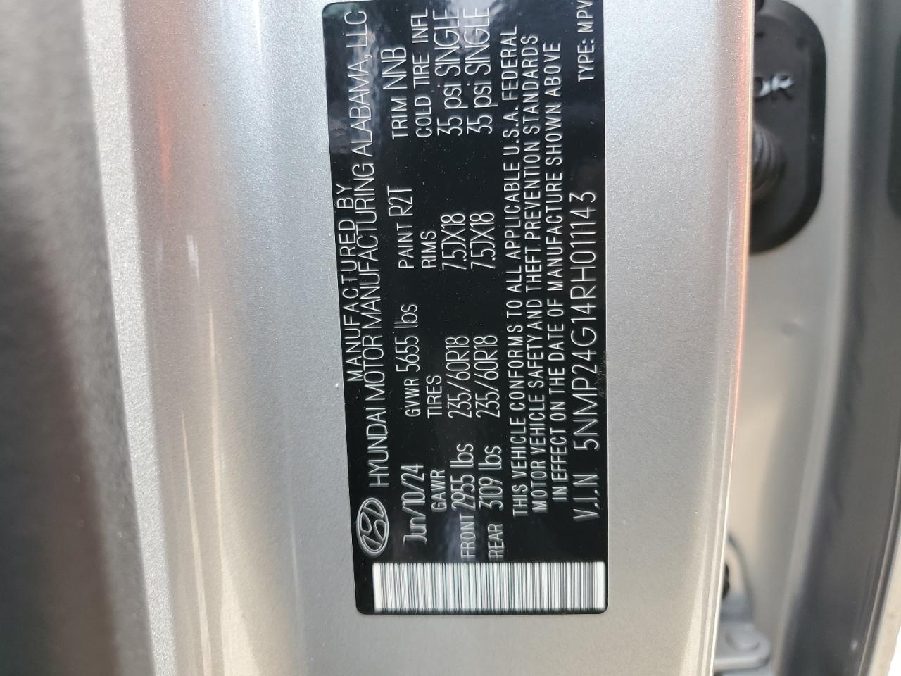 2024 HYUNDAI SANTA FE SEL photo 13