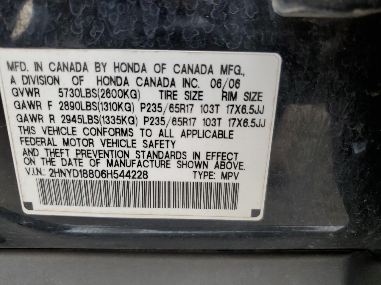 2006 ACURA MDX TOURING photo 25