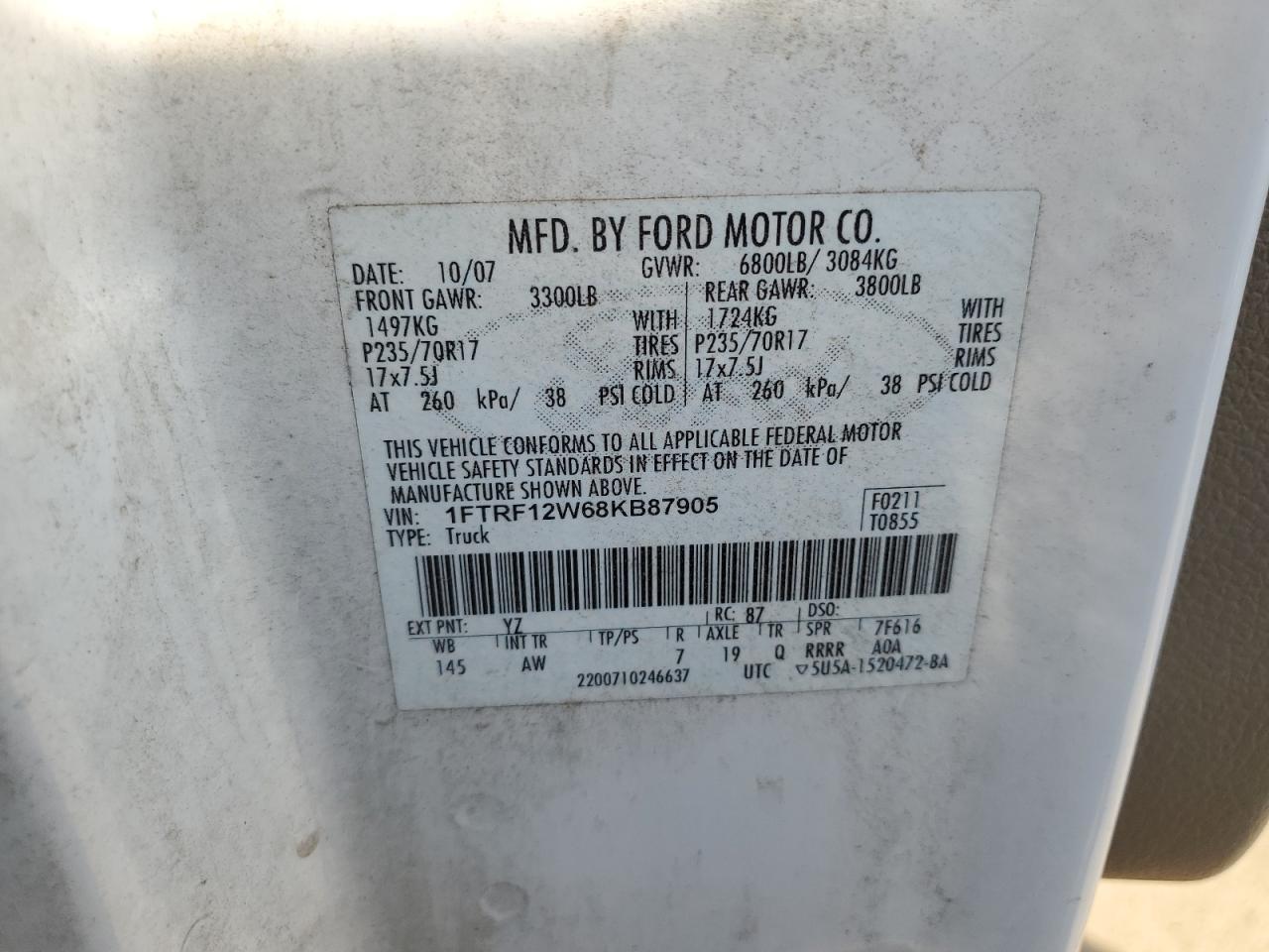 2008 FORD F150 photo 13