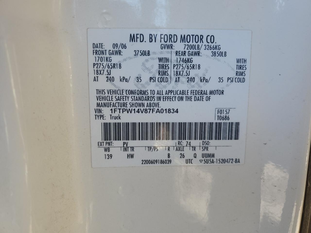 2007 FORD F150 SUPERCREW photo 23