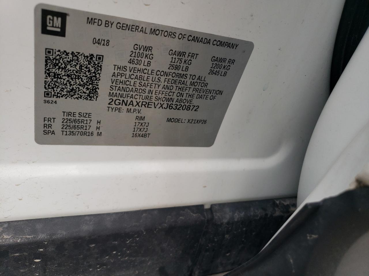 2018 CHEVROLET EQUINOX LS photo 12