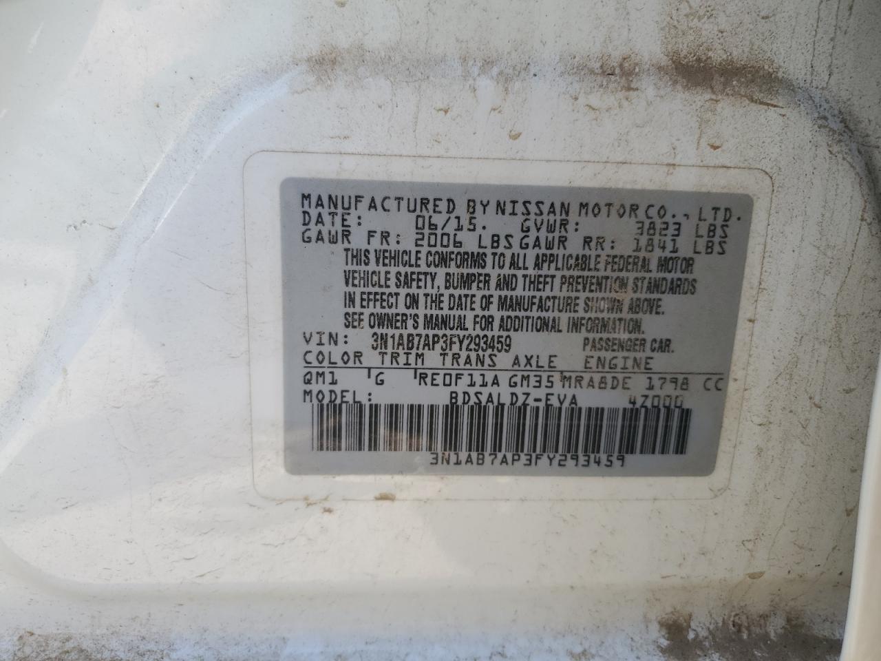 2015 NISSAN SENTRA S photo 23