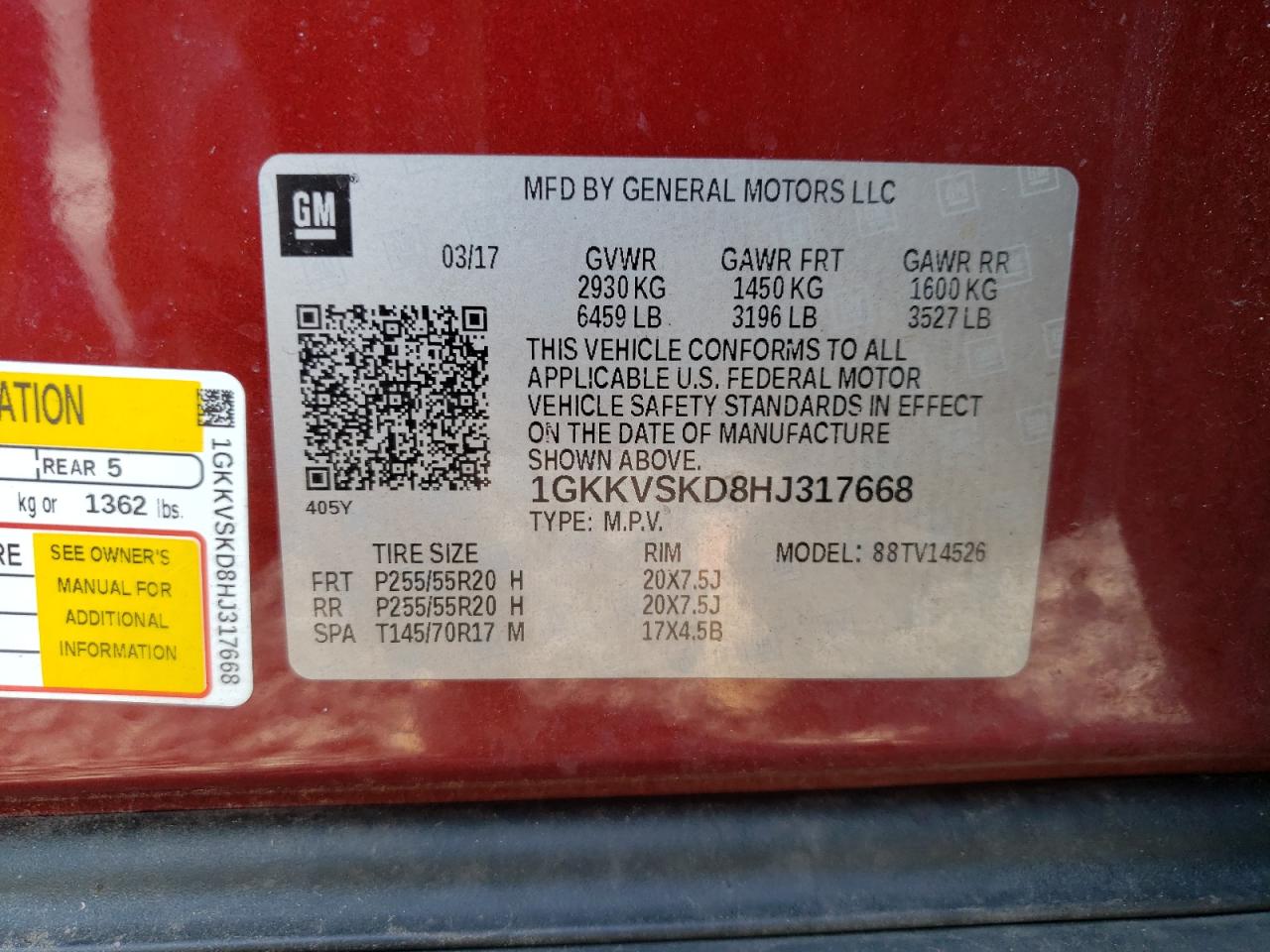 2017 GMC ACADIA LIMITED SLT-2 photo 13