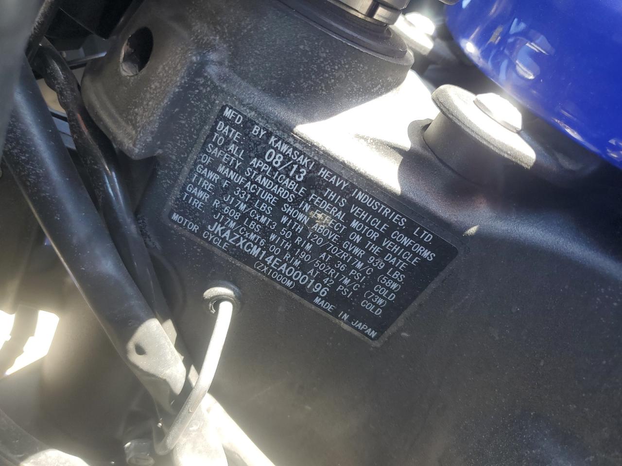 2014 KAWASAKI ZX1000 M photo 17
