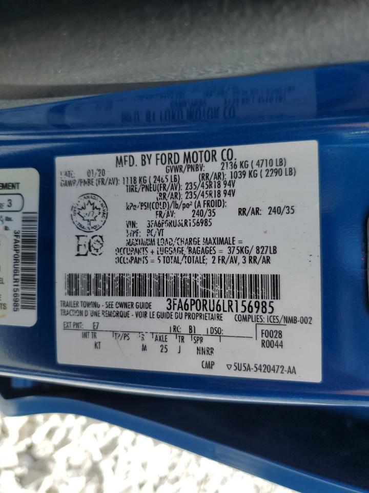 2020 FORD FUSION TITANIUM photo 12