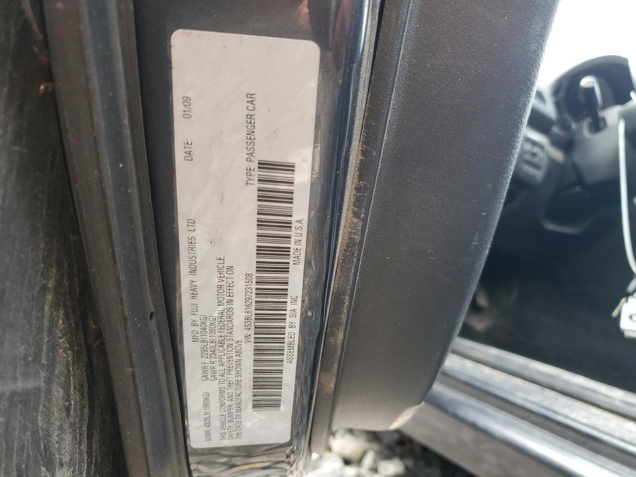 2009 SUBARU LEGACY 2.5I photo 23