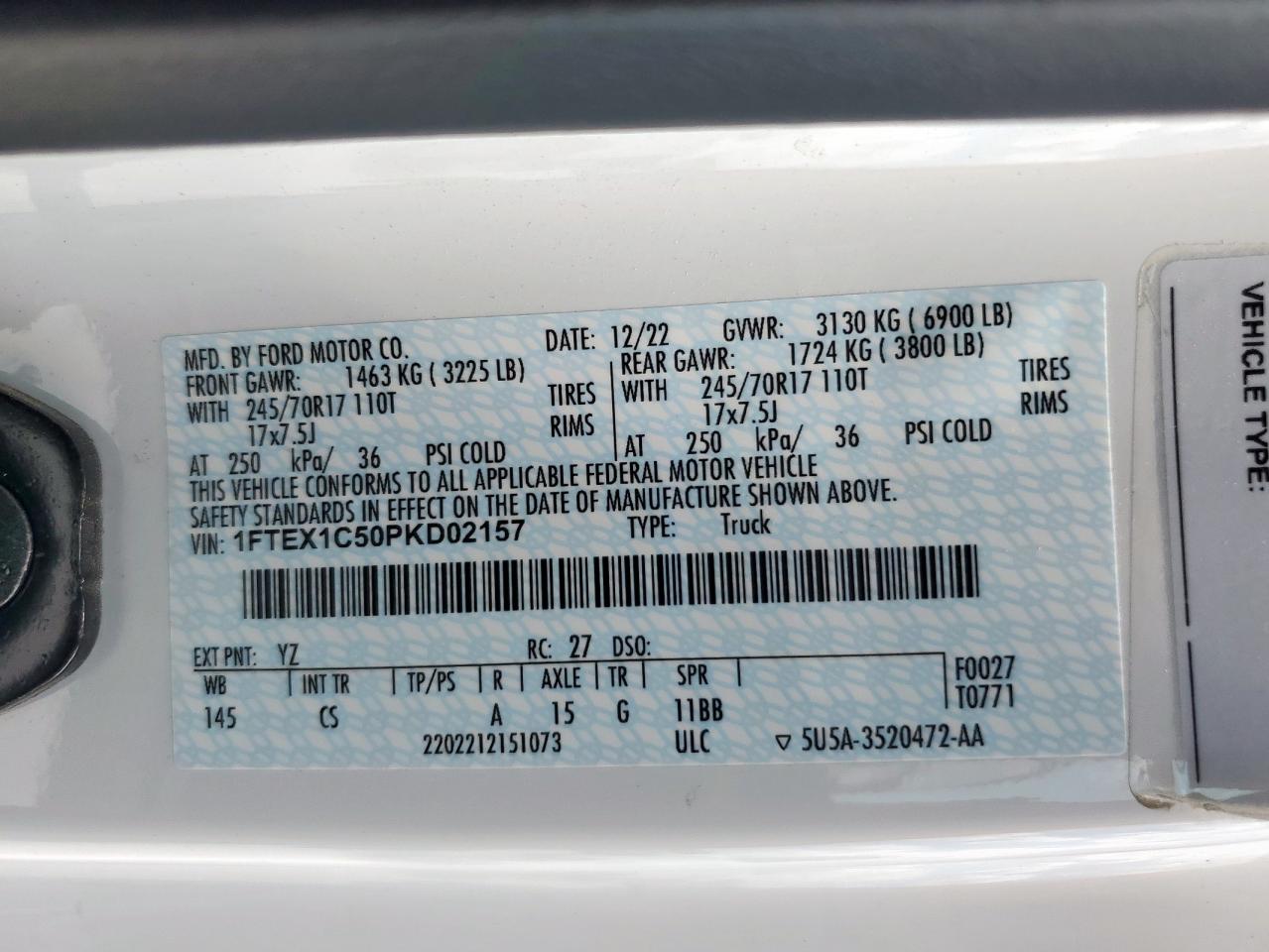 2023 FORD F150 photo 12