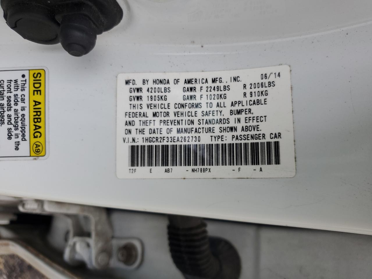 2014 HONDA ACCORD LX photo 37