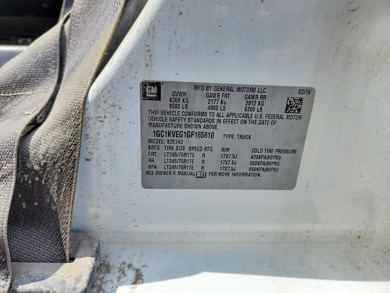 2016 CHEVROLET SILVERADO K2500 HEAVY DUTY LT photo 25