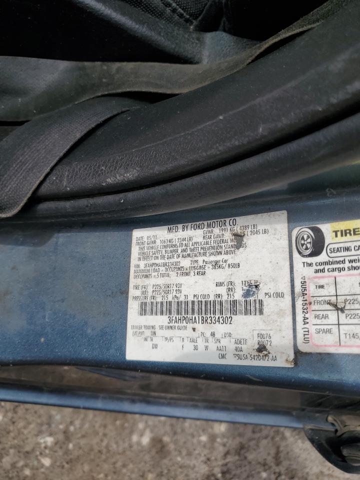 2011 FORD FUSION SE photo 37