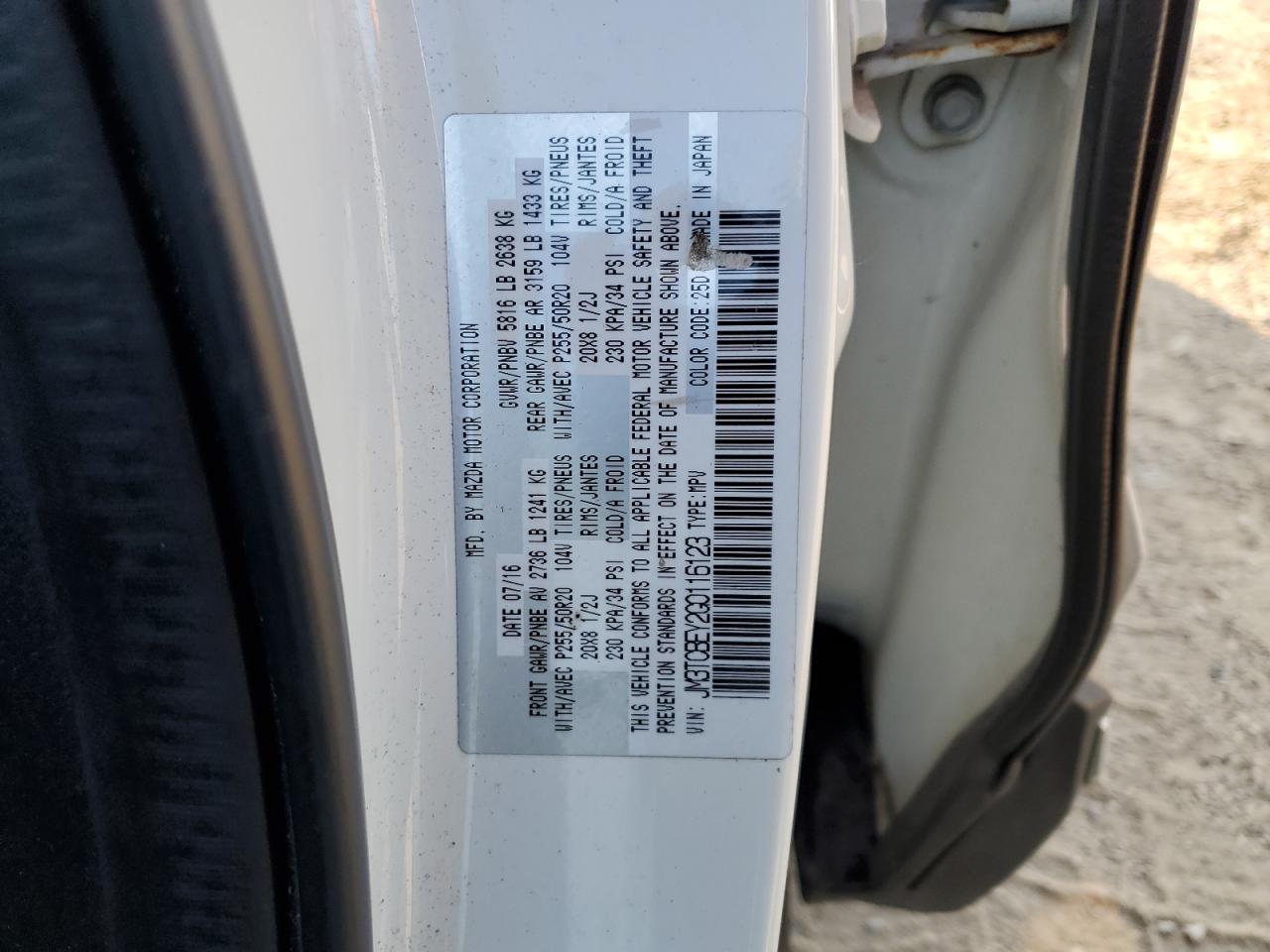 2016 MAZDA CX-9 SIGNATURE photo 13