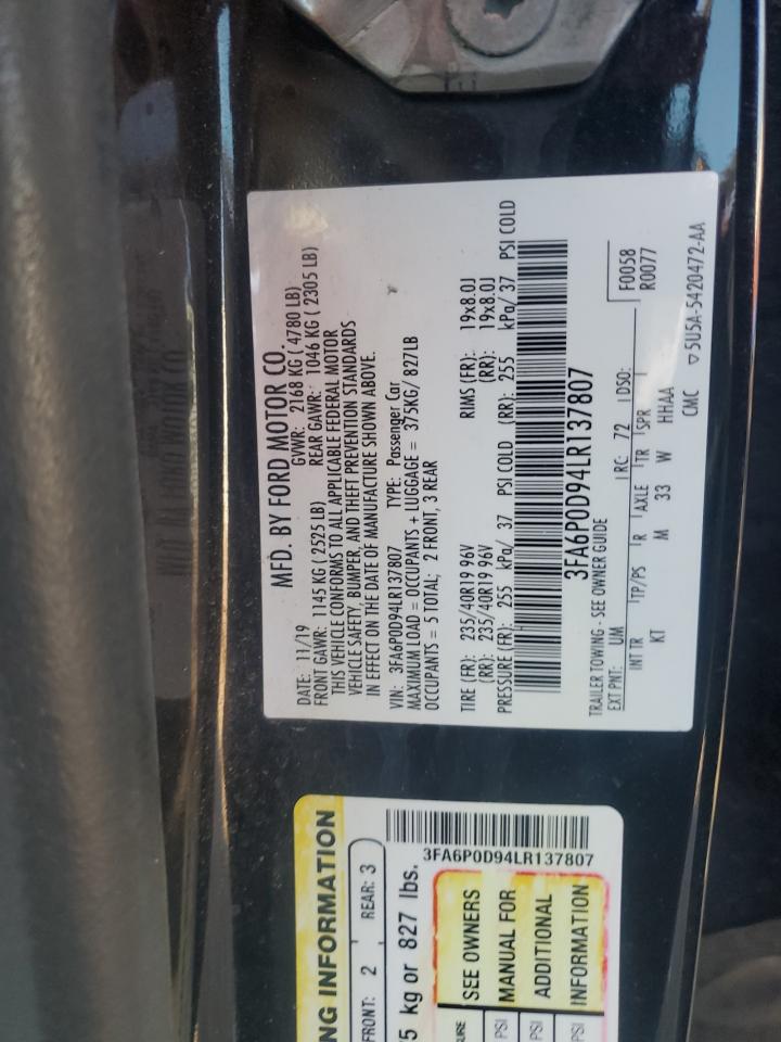 2020 FORD FUSION TITANIUM photo 34