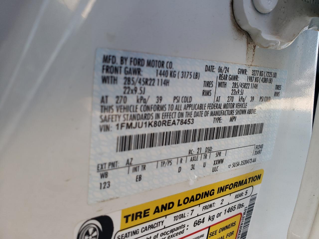 2024 FORD EXPEDITION LIMITED photo 14