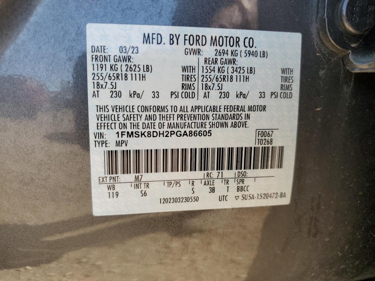 2023 FORD EXPLORER XLT photo 25