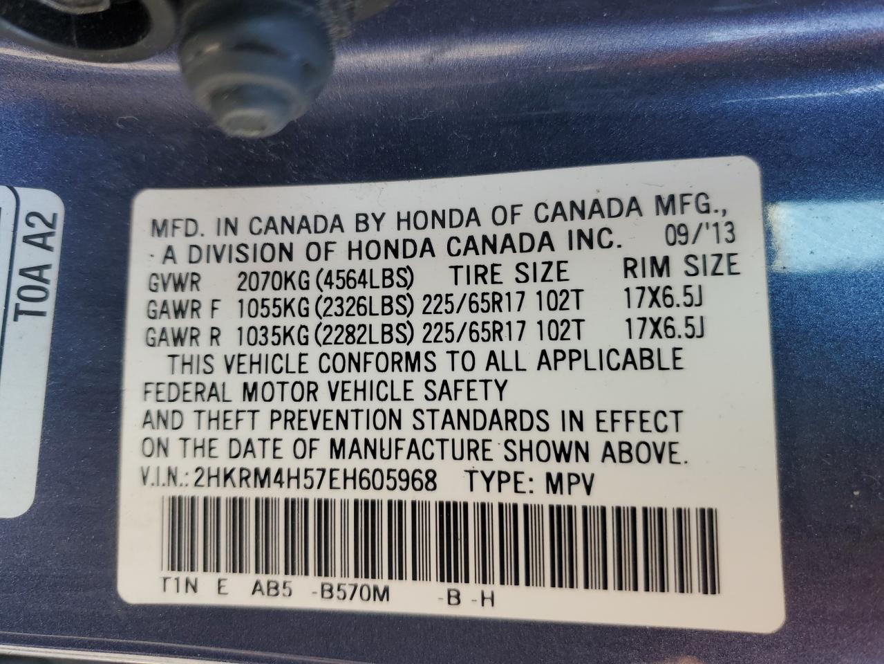 2014 HONDA CR-V EX photo 37