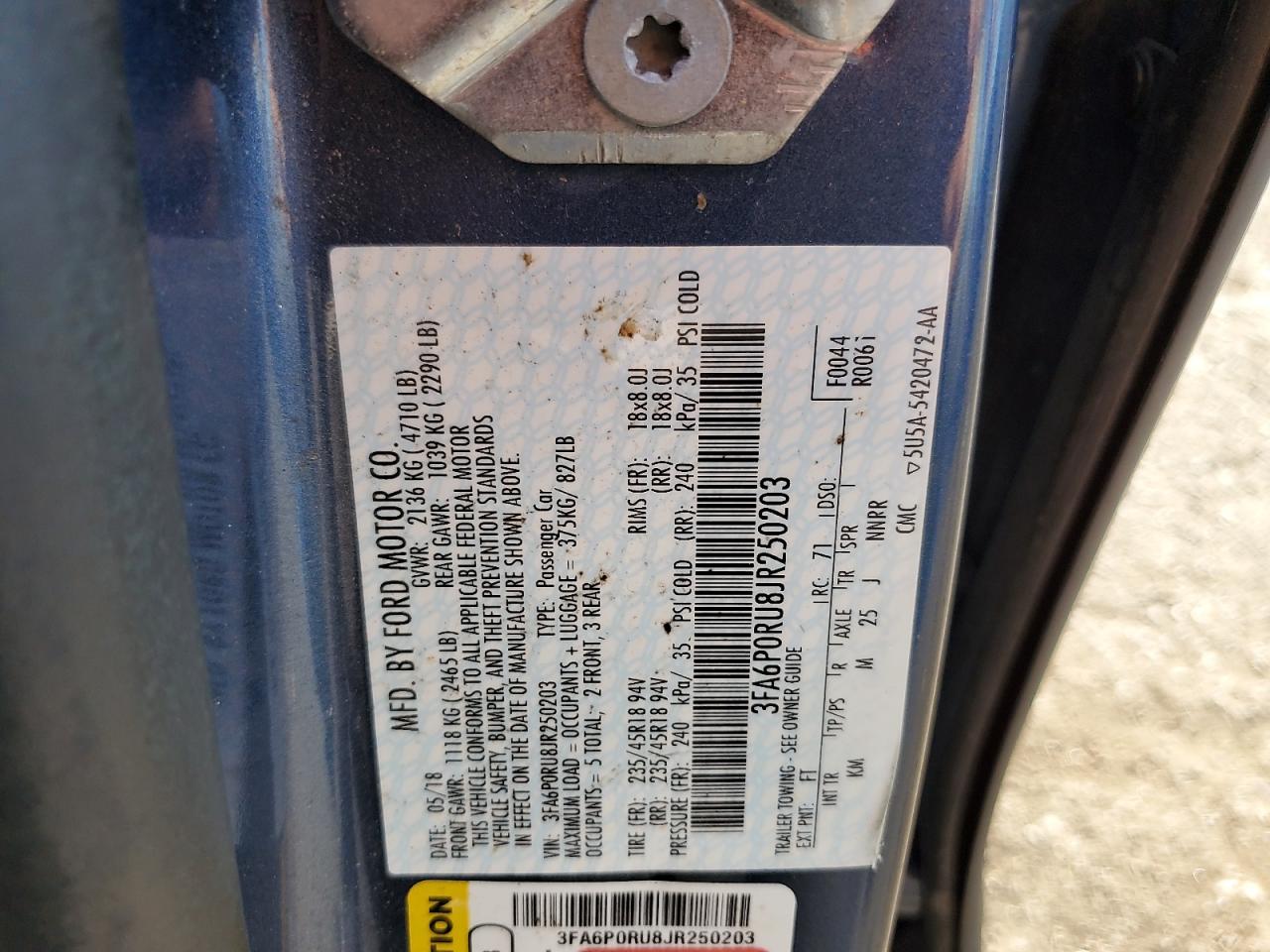 2018 FORD FUSION TITANIUM/PLATINUM HEV photo 45