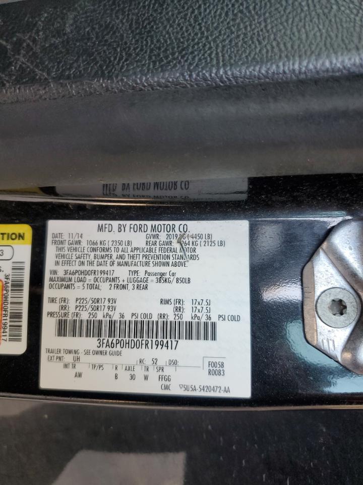 2015 FORD FUSION SE photo 12