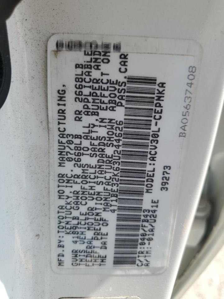 2003 TOYOTA CAMRY LE photo 37