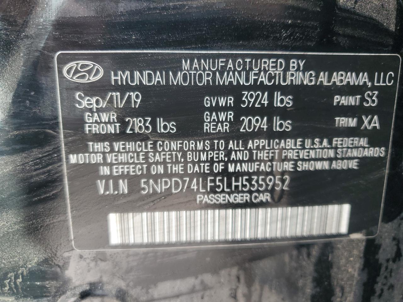 2020 HYUNDAI ELANTRA SE photo 12