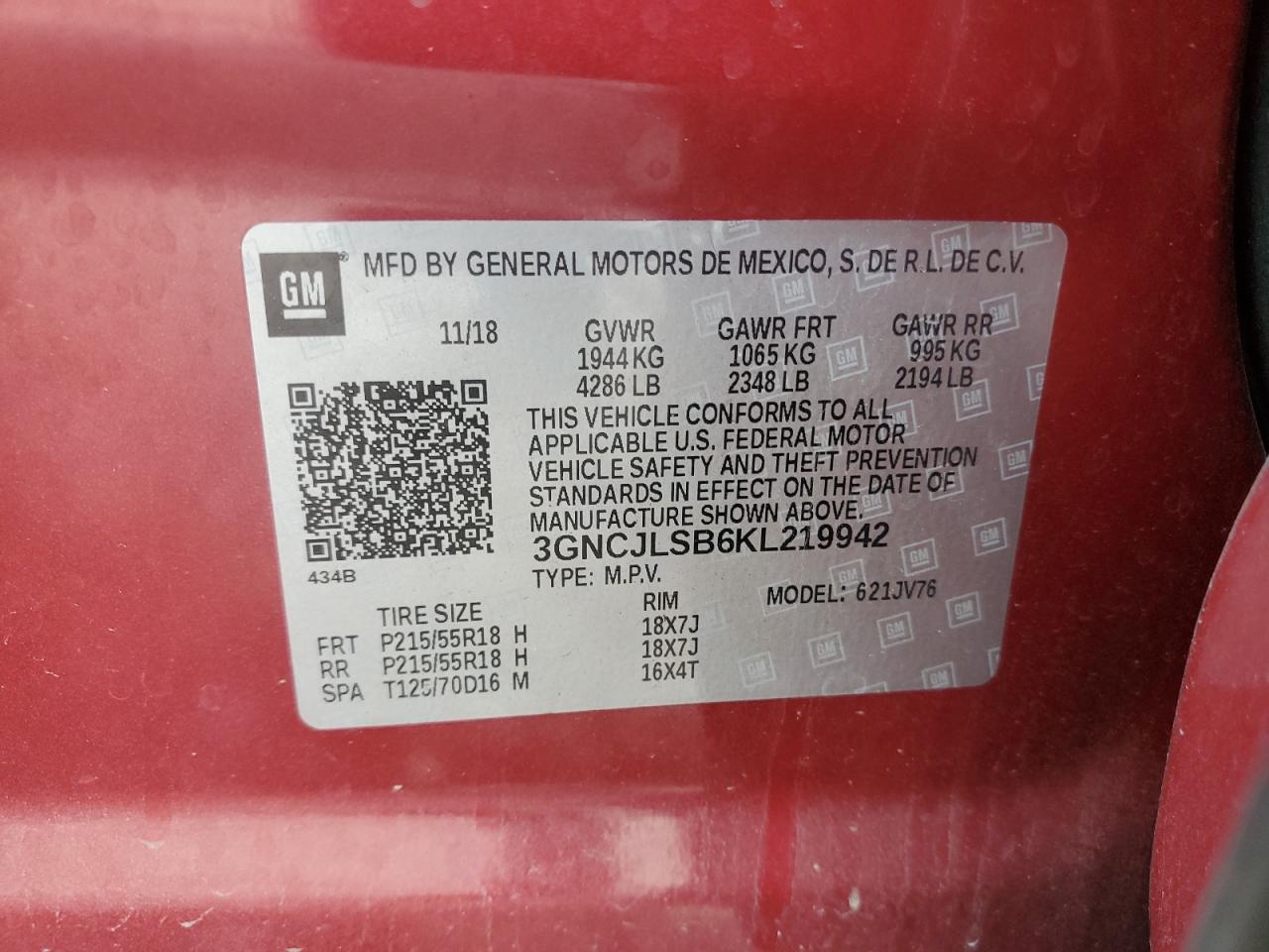 2019 CHEVROLET TRAX 1LT photo 25