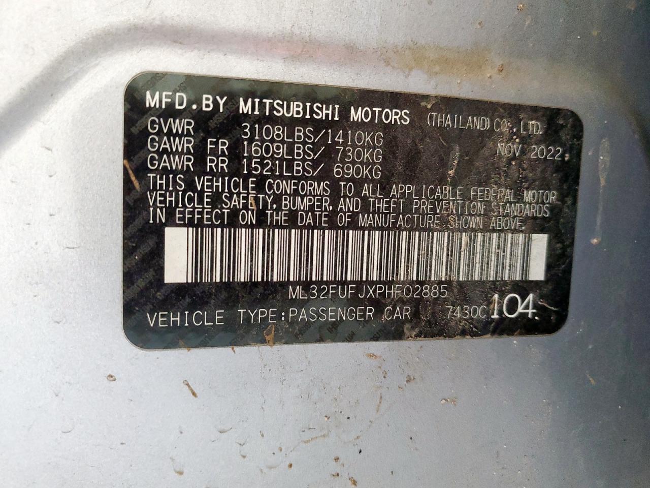 2023 MITSUBISHI MIRAGE G4 ES photo 12