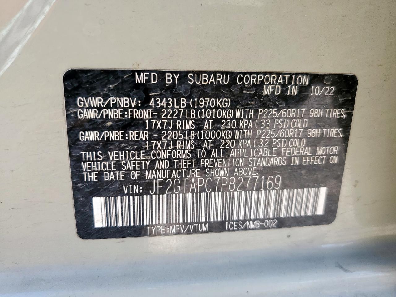 2023 SUBARU CROSSTREK PREMIUM photo 25