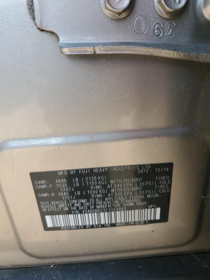 2015 SUBARU OUTBACK 2.5I PREMIUM photo 13