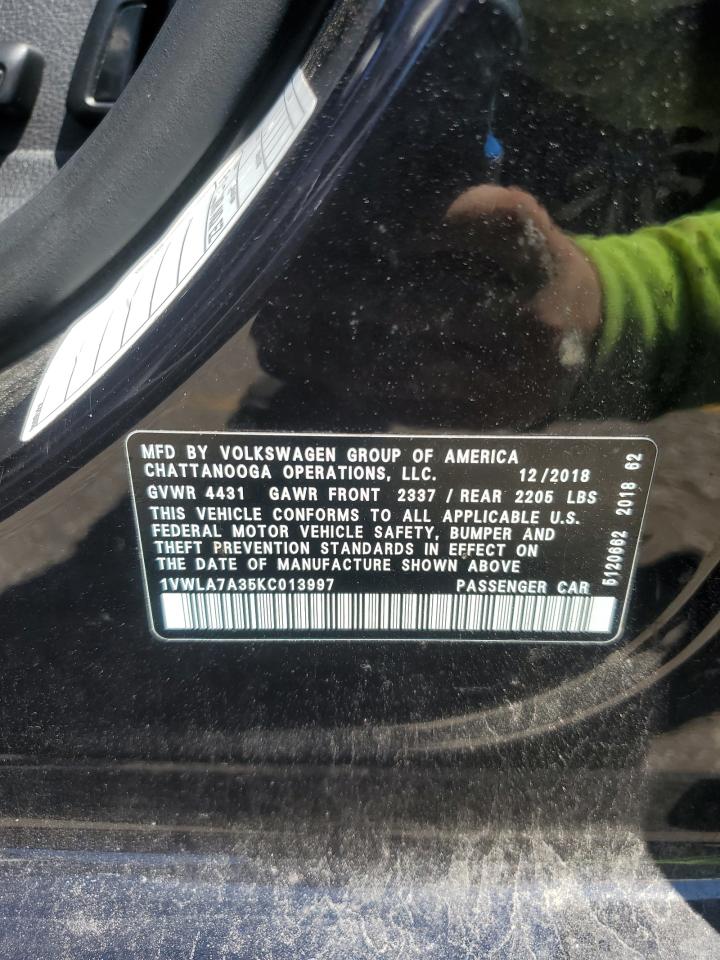 2019 VOLKSWAGEN PASSAT WOLFSBURG photo 12