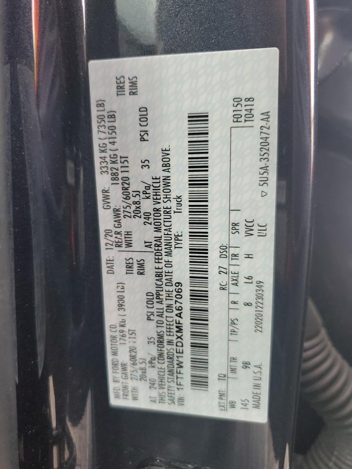 2021 FORD F150 SUPERCREW photo 23
