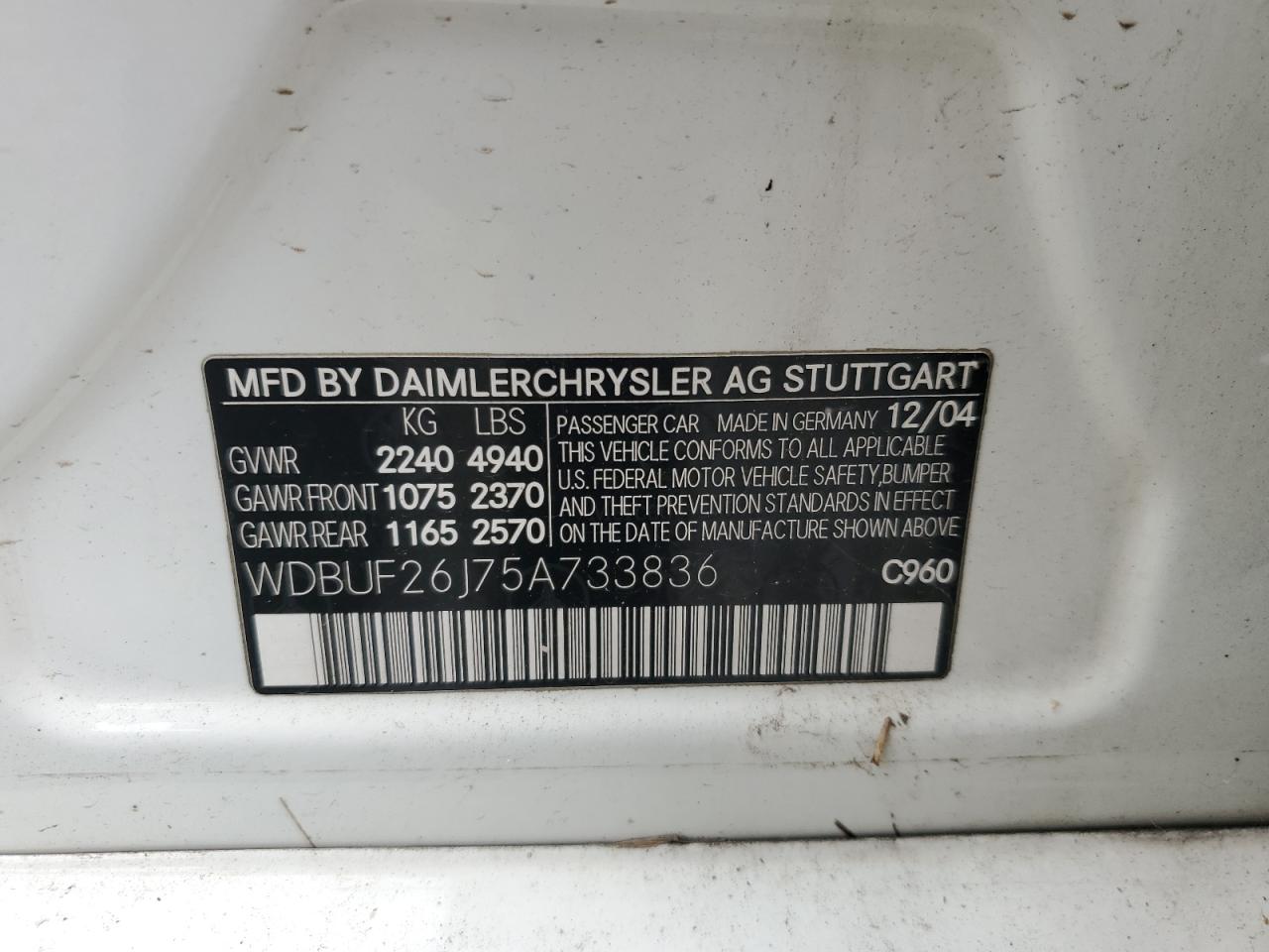 2005 MERCEDES-BENZ E 320 CDI photo 23