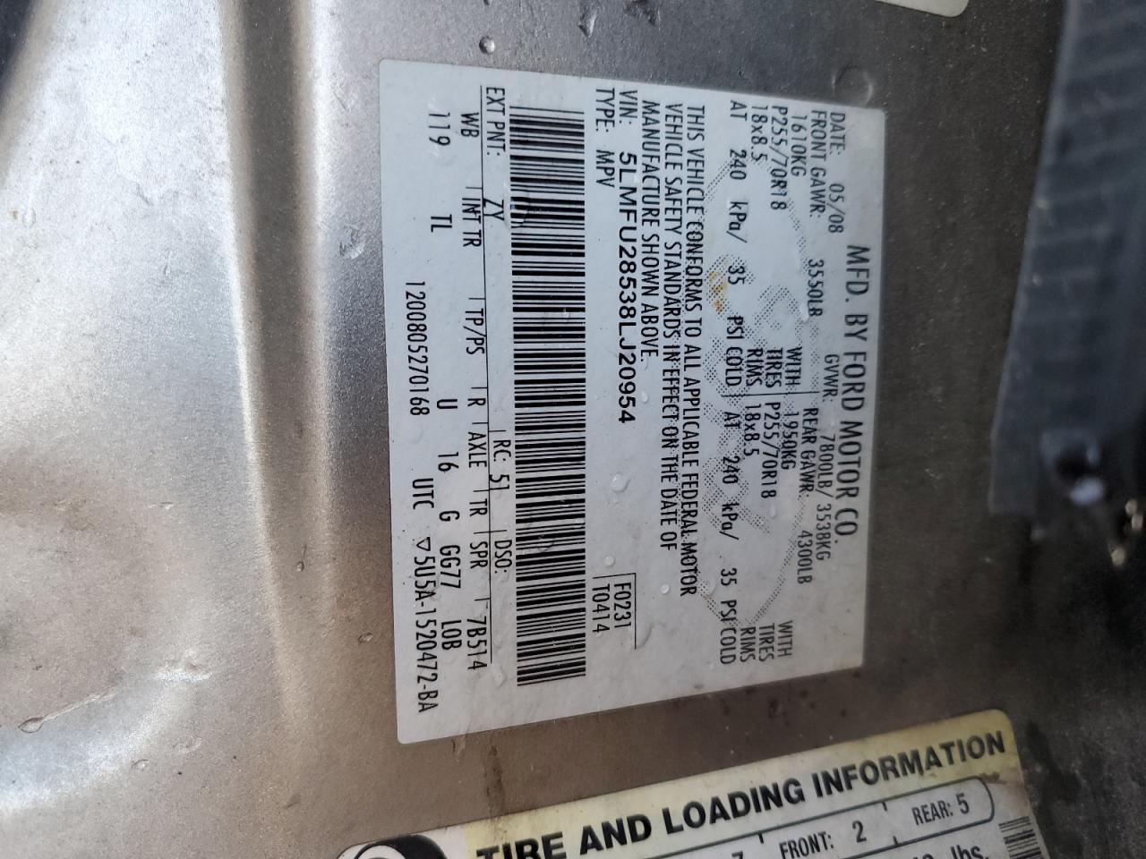 2008 LINCOLN NAVIGATOR photo 25