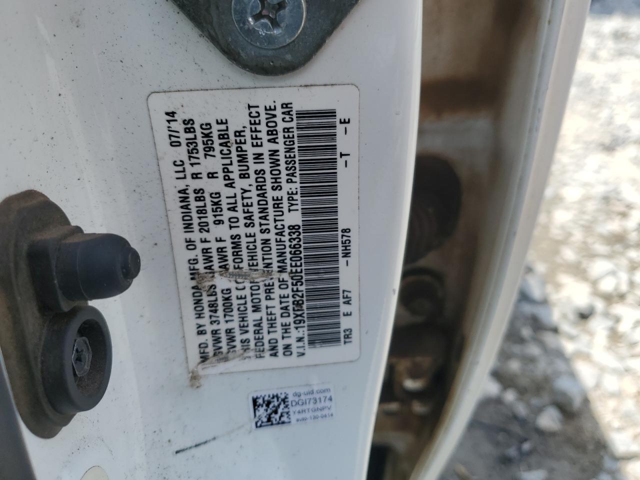 2014 HONDA CIVIC LX photo 23