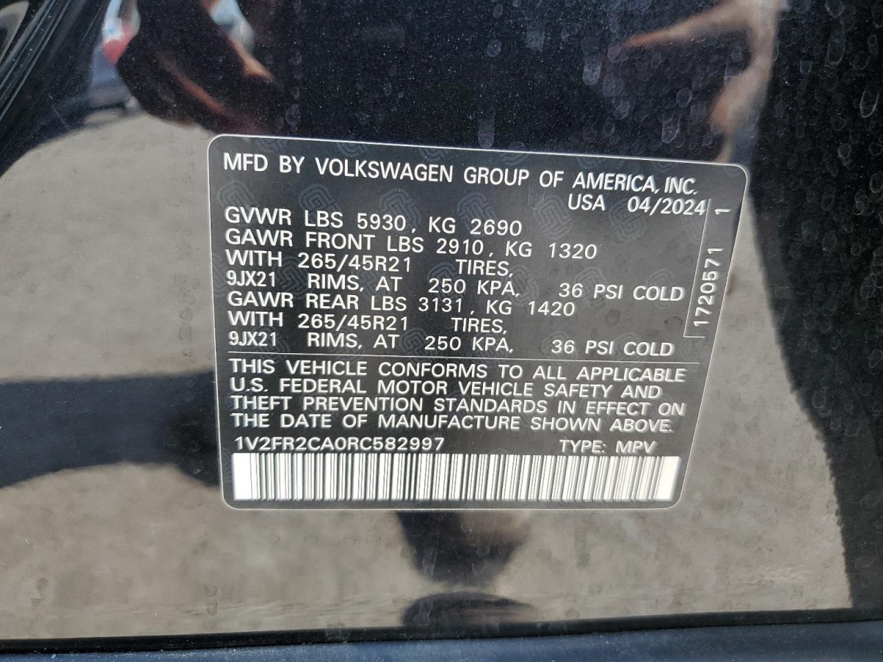 2024 VOLKSWAGEN ATLAS SEL PREMIUM R-LINE photo 14