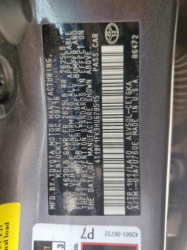2017 TOYOTA CAMRY LE photo 23