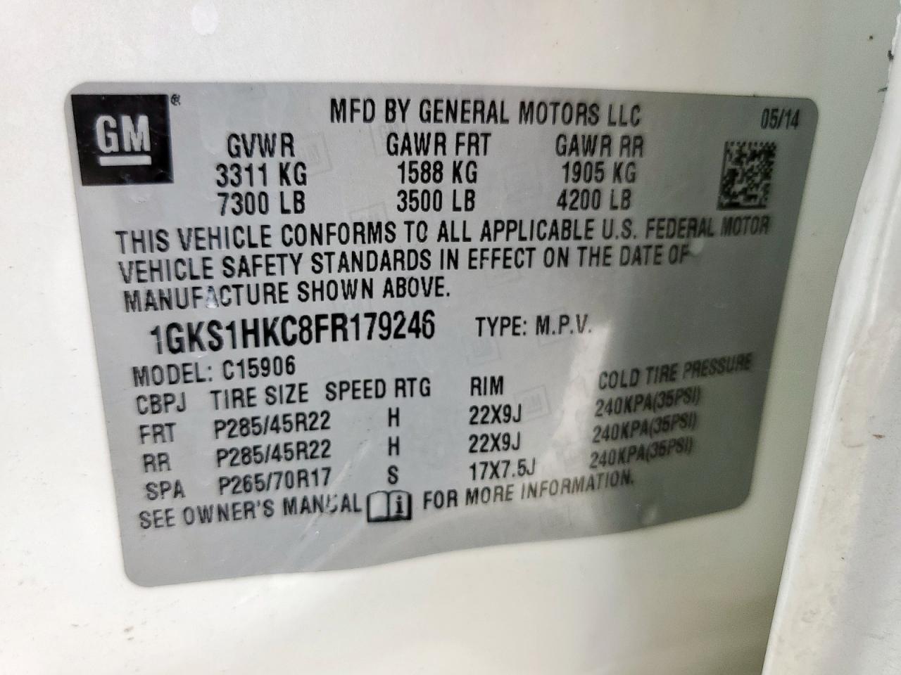2015 GMC YUKON XL C1500 SLT photo 37