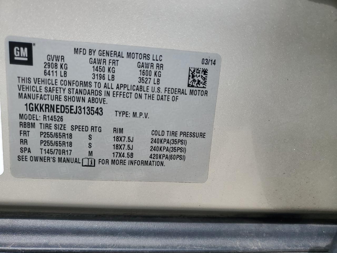 2014 GMC ACADIA SLE photo 13