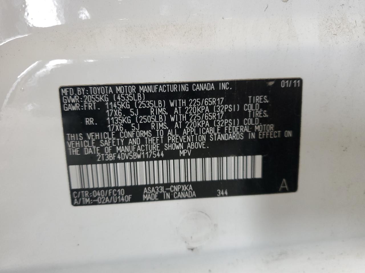 2011 TOYOTA RAV4 BASE photo 14