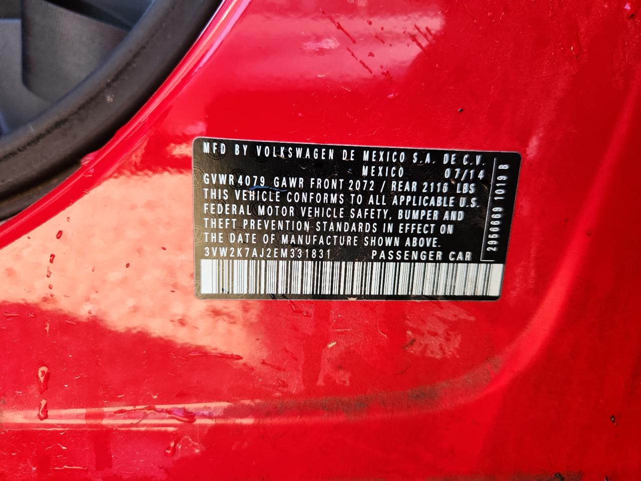 2014 VOLKSWAGEN JETTA BASE photo 37