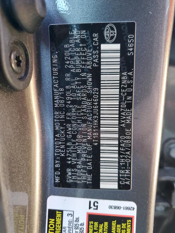 2018 TOYOTA CAMRY L photo 23