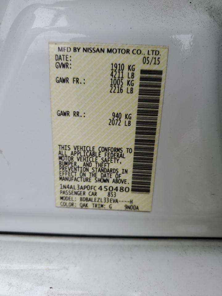 2015 NISSAN ALTIMA 2.5 photo 12