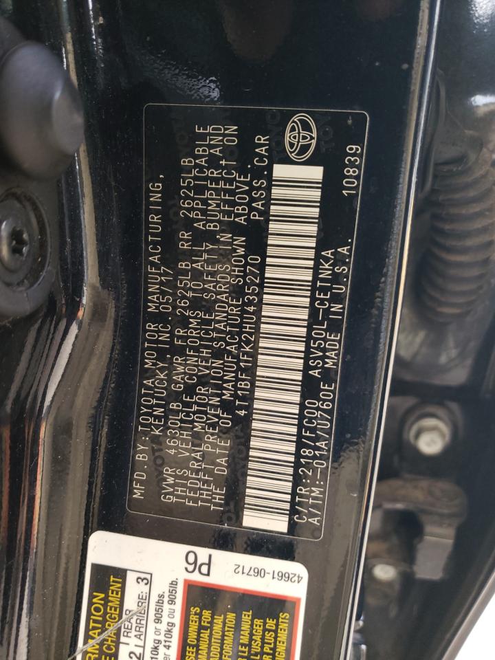 2017 TOYOTA CAMRY LE photo 34