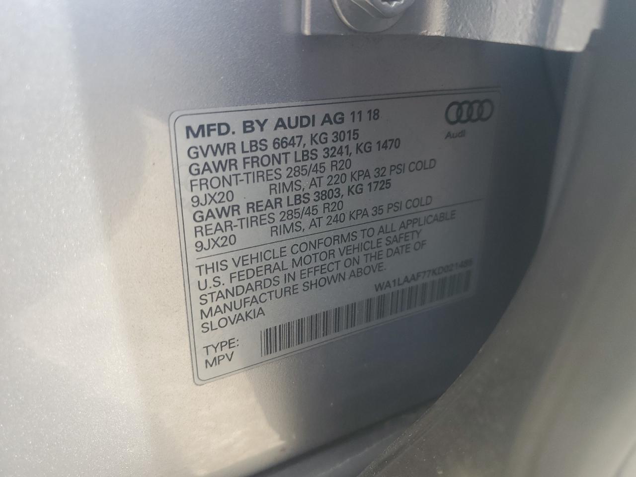 2019 AUDI Q7 PREMIUM PLUS photo 14