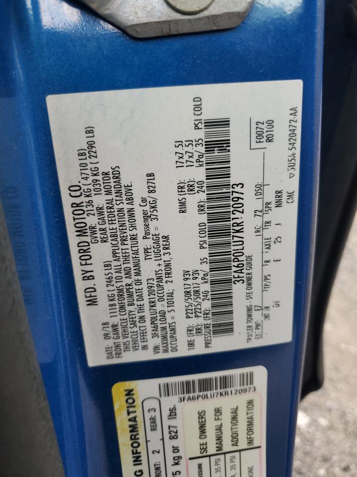 2019 FORD FUSION SE photo 12