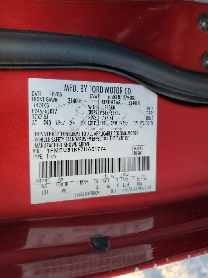 2007 FORD EXPLORER SPORT TRAC XLT photo 11