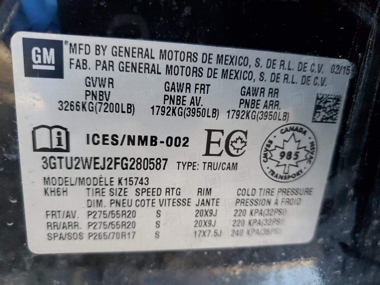 2015 GMC SIERRA K1500 DENALI photo 12