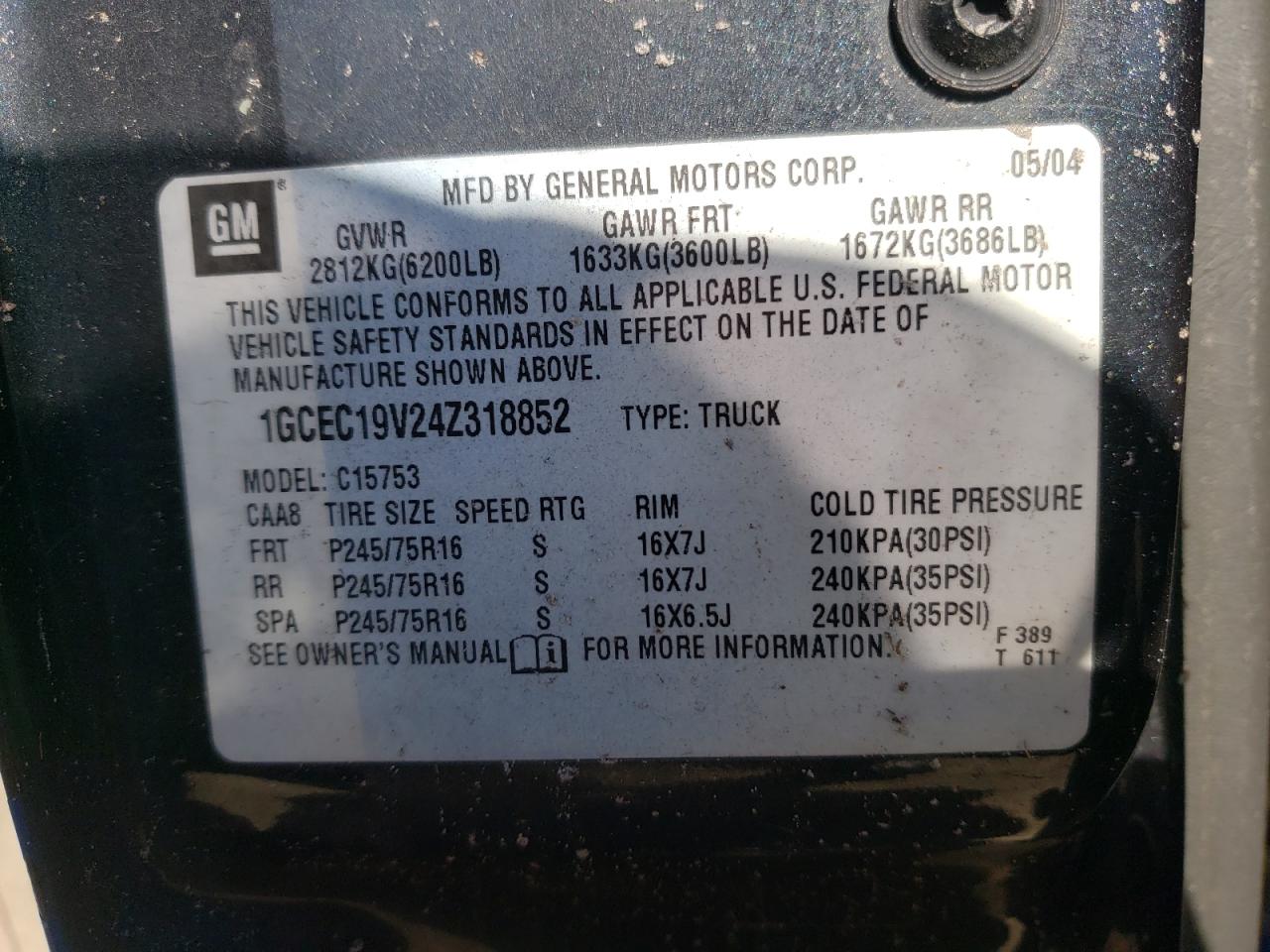 2004 CHEVROLET SILVERADO C1500 photo 19