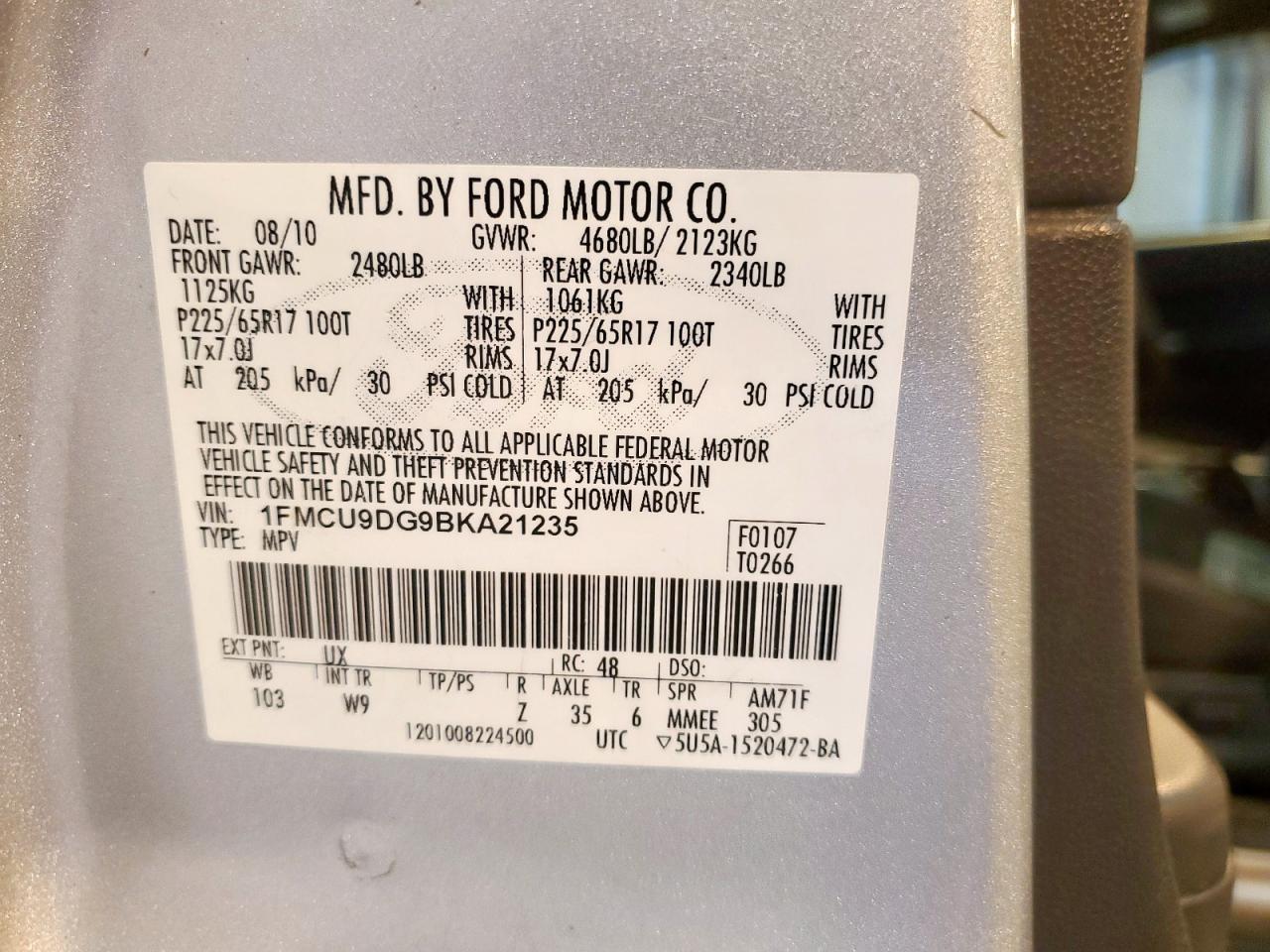 2011 FORD ESCAPE XLT photo 37