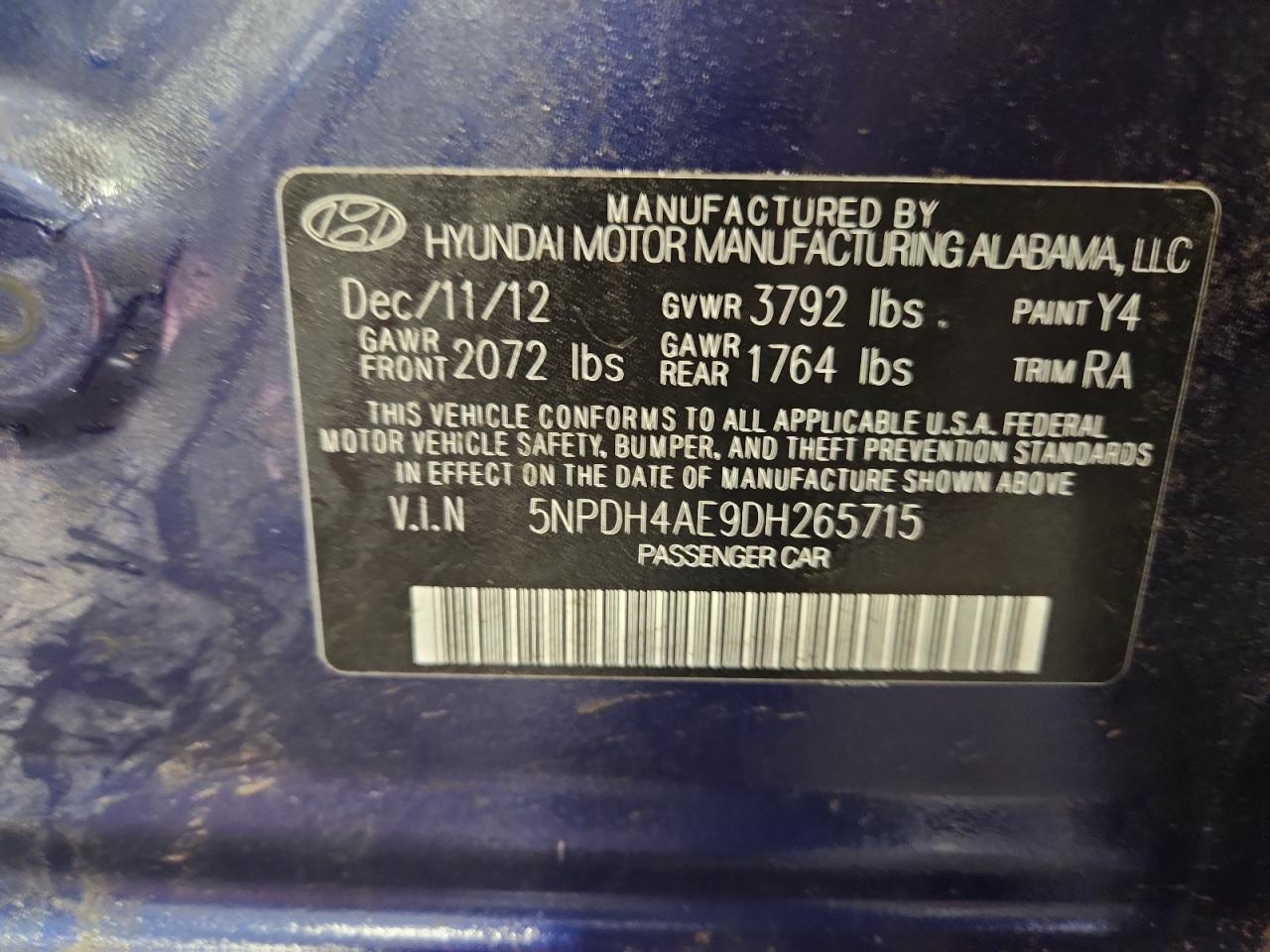 2013 HYUNDAI ELANTRA LIMITED photo 37