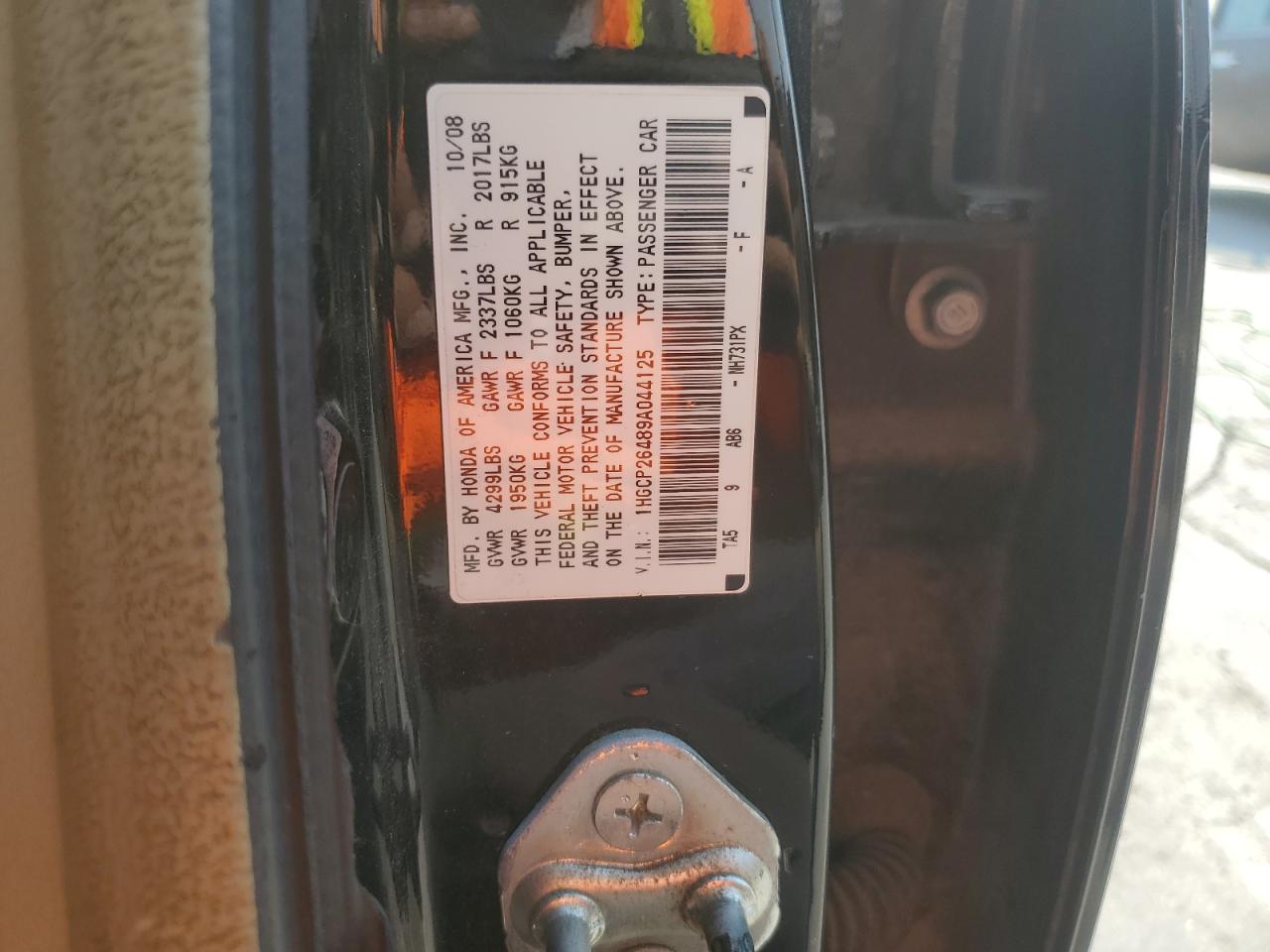 2009 HONDA ACCORD LXP photo 25