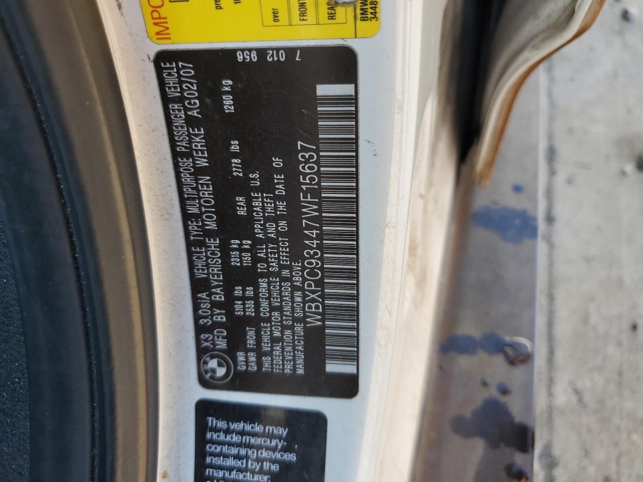 2007 BMW X3 3.0SI photo 25